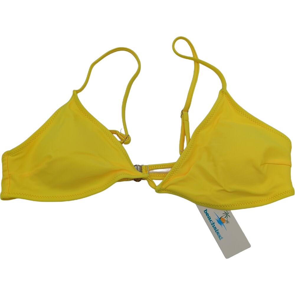 beachsissi‎ L Bikini Top NWT Yellow Triangle